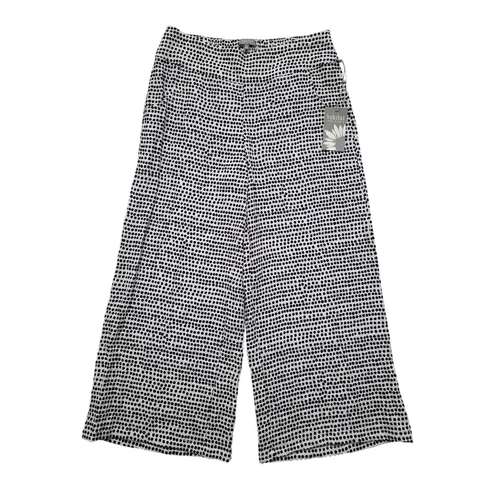 NWT Habitat Dot Print Wide Leg Crop Pant Size Small